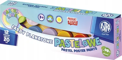 Obrázok produktu pre Astra Plakatové pastelové farby, 12 farieb, 20 ml