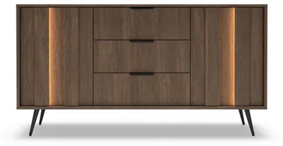 Produktbild von Furniture24 Sideboard Amaro - D Kommode Mit Beleuchtung Dunin Eiche