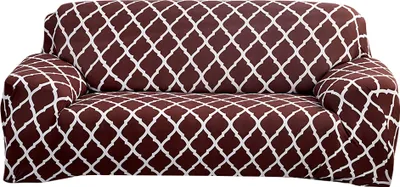 Obrázek produktu pro Potahy na pohovku elastické, moderní potah na pohovku 3 sedadla protiskluzový elastický ochranný potah ochrana nábytku sedací souprava 190-230cm, káva