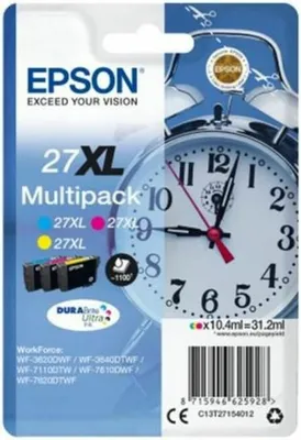 Produktbild von Original Tintenpatrone Epson 27XL Magenta Gelb Türkis Dreifarbig Zyanblau/Magenta/Gelb