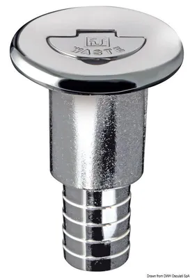 Obrázek produktu pro Plnicí hrdlo mosazné, pochromované, dlouhý ODPAD 38 mm , 1 kus
