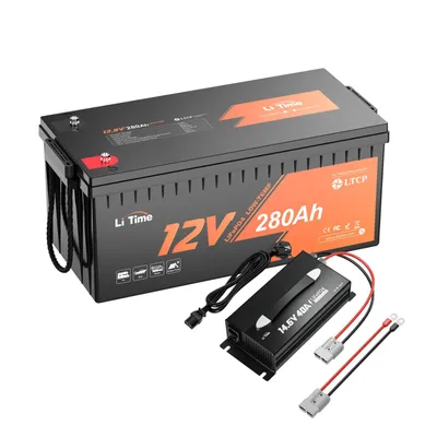 Produktbild von 12V 280Ah LiFePO4 Batterie Niedrigtemperaturschutz mit 12V 40A Ladegerät