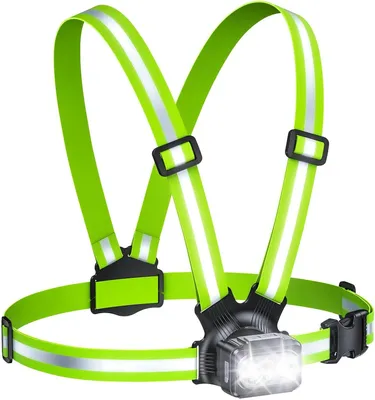Productafbeelding van Borstlamp hardlopen - 500 lumen - 7 standen - 360 graden zichtbaar