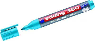 Produktbild von Whiteboardmarker edding 360 nachfüllbar 1,5-3mm hellblau Packung mit 10 Stück