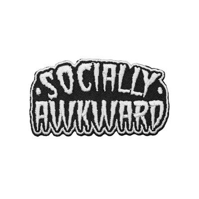 Produktbild von Socially Awkward - Aufnäher 7x4cm