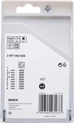 Produktbild von HSS PointTeQ Sechskantbohrer-Set, 9-tlg., 2-8 mm