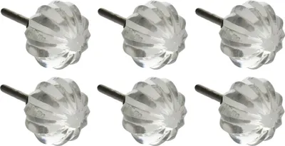 Produktbild von Nicola Spring Glasschrankknöpfe – rund – 6 Stück