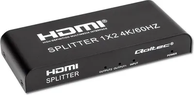 Zdjęcie produktu dla Qoltec Rozdzielacz Splitter 2Xhdmi 4Kx2K | 6Gb/S | 60Hz