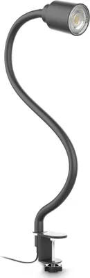 Produktbild von Klemmlampe - 5W, 400lm, LED, mit Stecker, dimmbar, Schwanenhals, warmweiß, schwarz