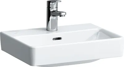 Produktbild von Aufsatz-HWB PRO S 450x340mm m ÜL ohne Hahnloch weiß LCC