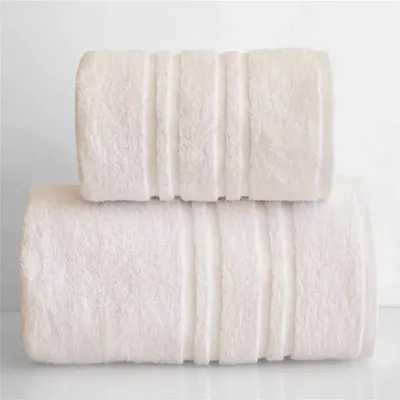 Zdjęcie produktu dla Ręcznik, ręcznik kąpielowy, bawełna, minimalistyczny, Ivo 70x130 kremowy