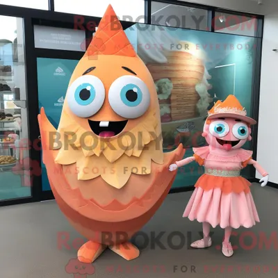 Image de Personnage mascotte REDBROKOLY d un Tacos au Poisson Pêche habillé d une Robe Fourreau et de Ceintures de Cummerbund