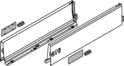 Produktbild von TANDEMBOX antaro Zarge 378K, NL 550, Stahl grau