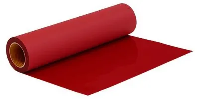 Produktbild von Plottermarie Plotterfolie Flex S für kreative Veredelungen – Plotterfolie für Textildruck, T-Shirts, Baumwolle, Polyester & Plotterprojekte Red 100 x 50 cm