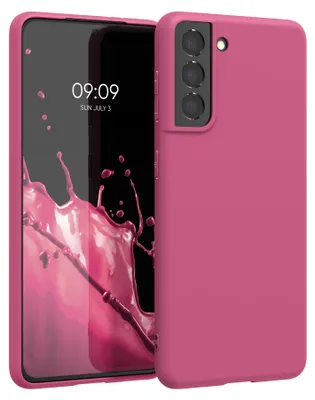 Produktbild von kwmobile Handyhülle für Samsung Galaxy S21 Hülle - TPU Case - Kabelloses Laden - Schutzhülle Cover in Fuchsia matt