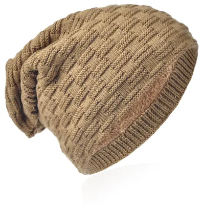 Produktbild von Strick Beanie Flecht Muster Taupe