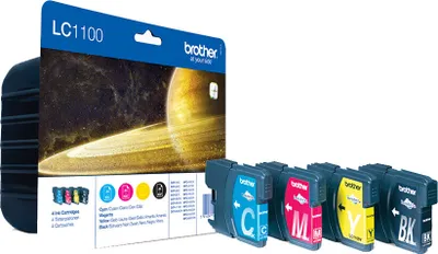 Produktbild von brother LC-1100BK/C/M/Y schwarz, cyan, magenta, gelb Druckerpatrone, 4er-Set