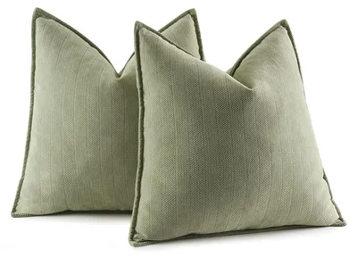 Productafbeelding van Set van 2 kussenhoezen, 45x45 cm, boeene chenille sofa kussens. Decoratieve kussenhoezen.