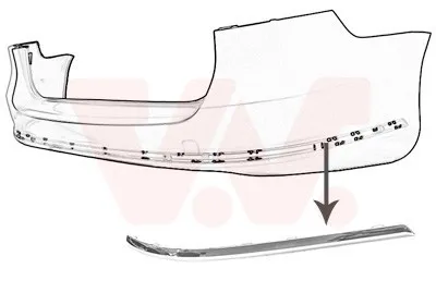 Produktbild von VAN WEZEL 5740554 Stoßstangen-Abdeckung Hinten Rechts für VW Passat Variant (365)