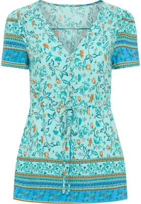 Immagine prodotto di Camicia da donna Alzou, turchese, multicolore, taglia M