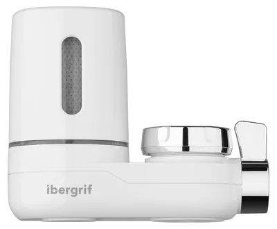 Produktbild von Ibergrif M91007 Wasserhahnfilter für Trinkwasser, entfernt Blei, Chlor und andere Schadstoffe, inkl. 1 Filter