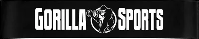 Produktbild von GORILLA SPORTS® Widerstandsbänder - 1,2mm, Rutschfest, aus Latex, Schwarz - Resistance band, Fitnessbänder, Gymnastikband, Krafttraining, Training