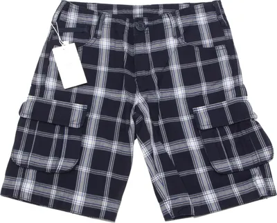 Immagine prodotto di 6057O bermuda quadri blu bimbo ARMANI JUNIOR trousers shorts kids