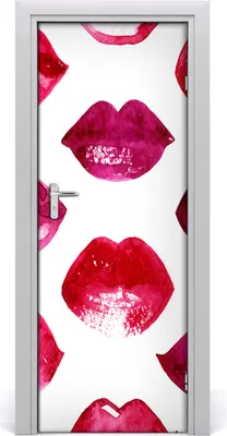 Produktbild von Tulup Türaufkleber 75x205 cm Dekorative Aufkleber Selbstklebend Wasserdichte Tapete Abnehmbar Schlafzimmer Wohnzimmer Wohnkultur - rote Lippen
