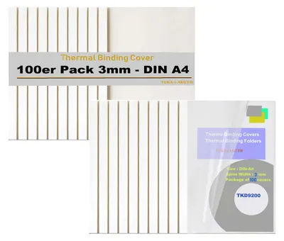 Productafbeelding van TUKA-i-AKUT [100x A4 3mm] Thermobindermap A4, rugbreedte 3 mm, 100 stuks