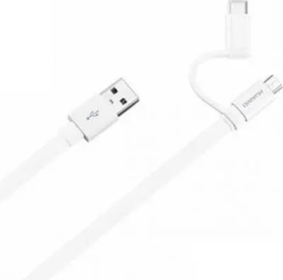 Obrázek produktu pro Huawei Honor - Nabíjecí kabel 2v1 + datový kabel - Micro USB a USB typu C - bílý