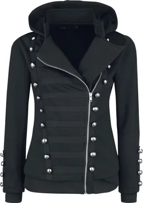 Produktbild von Gothicana by EMP Damen schwarze Uniform Jacke mit Kapuze L