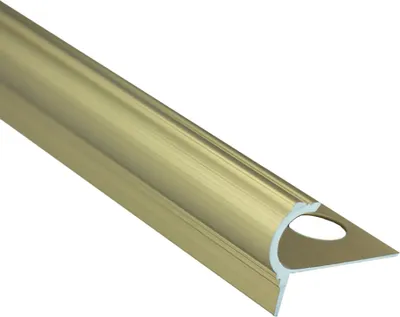 Produktbild von Alu Stufenprofil Fliesenschiene Profil Treppe Schiene matt L270cm H10mm gold