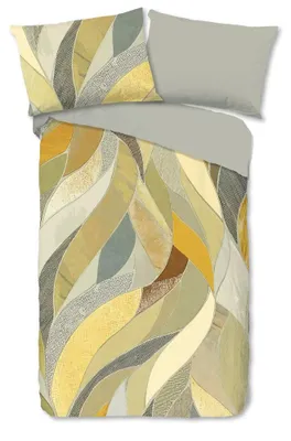 Imagen del producto de Good Morning, juego de sábanas "Yellowstone" - Gris - (140x200 cm) - 100% algodón