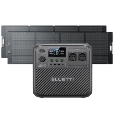 Image de Station d'alimentation BLUETTI Elite 200 V2 avec 2 panneaux solaires de 350 W, 2073 Wh pour le camping et les road trips