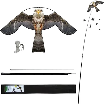 Produktbild von Vogelschreck Flugdrachen 6 Meter Rot für Garten und Bauernhof