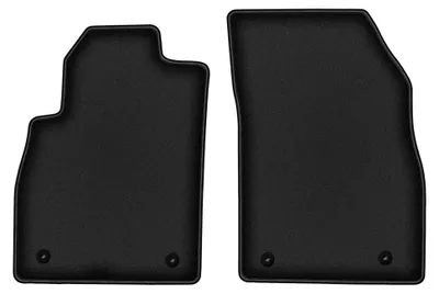 Productafbeelding van Velours voormatten voor Opel Astra J 2009-2015 (hatchback/sedan/stationwagen) – 2-delig, zwart, op maat – Wielganizator DURBAN
