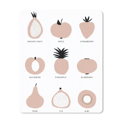 Produktbild von MuchoWow® Mauspad Mousepad Obst - Pastell - Design 30x40 cm - Mousepads - Maus Mat - Pad - Mausunterlage - Mausmatten