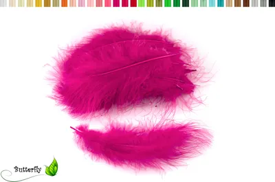 fuchsia / magenta Marabufedern