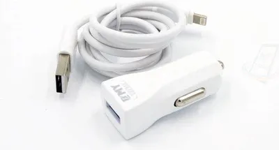 Image de Chargeur de voiture à 1 port pour appareils Apple, blanc