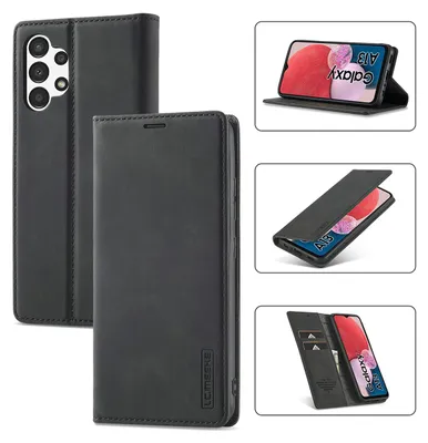 Produktbild von Galaxy A13 4G Hülle, Standfunktion Kartenfach Wallet Leder Schutzhülle für Samsung Galaxy A13 4G Schwarz