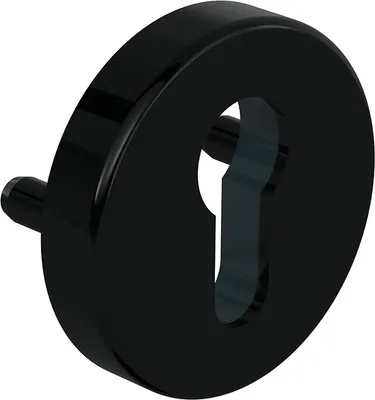 Produktbild von HEWI Schlüsselrosette ø55mm - in verschiedenen Farben (Lochung: Buntbart, Oberfläche: 90 Tiefschwarz) Lochung: Buntbart Oberfläche: 90 Tiefschwarz