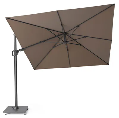 Produktbild von Sonnenschirm quadratisch 3x3m Challenger T² Premium | doppelt kippbarㅤ3.0 x 3.0 Meter 4 Havana | Anthrazit