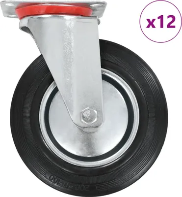 Produktbild von Möbel 12 Stk. Lenkrollen 200 mm - Transportroller 278002