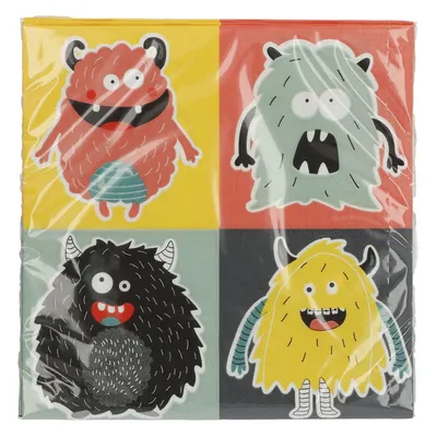 Zdjęcie produktu dla 20 serwetek imprezowych - Monster Party - ok. 33 x 33 cm