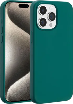 Productafbeelding van Accezz Liquid Silicone Backcover met MagSafe voor de Apple iPhone 15 Pro Max - Forest Green
