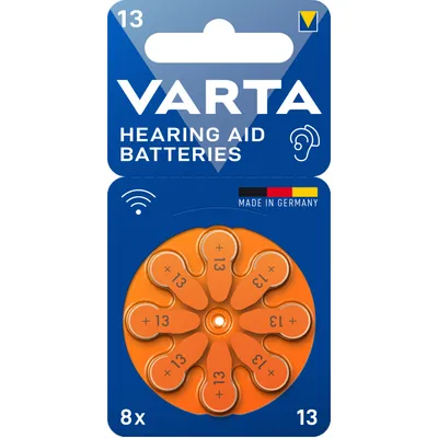 Produktbild von Varta 4043752393705, Einwegbatterie, Zink-Luft, 1,45 V, 8 Stück(e), Hg (Quecksilber), 0 - 45 °C