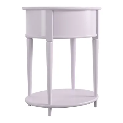 Produktbild von Beistelltisch >Rundo< lavendel, 66x55x45 cm, MDF-Tischplatte, Schublade, goldener Griff