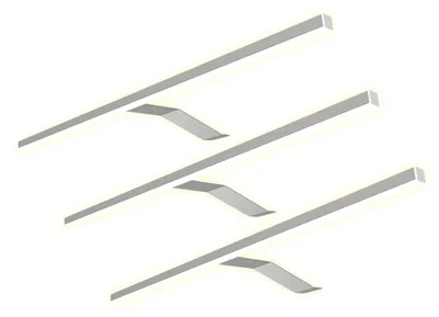 Produktbild von kalb | LED Aufbauleuchte Edelstahl warm neutral für Schranklicht Beleuchtung verchromt 3er Set warmweiß
