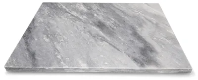 Produktbild von Marmor-Schneidebrett 40 x 30 cm weiß-grau Tisch-Untersetzer Servierplatte Unterlage