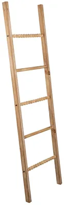 Dekorative Holzleiter, 43,5 x 4 x 160 cm, Natur